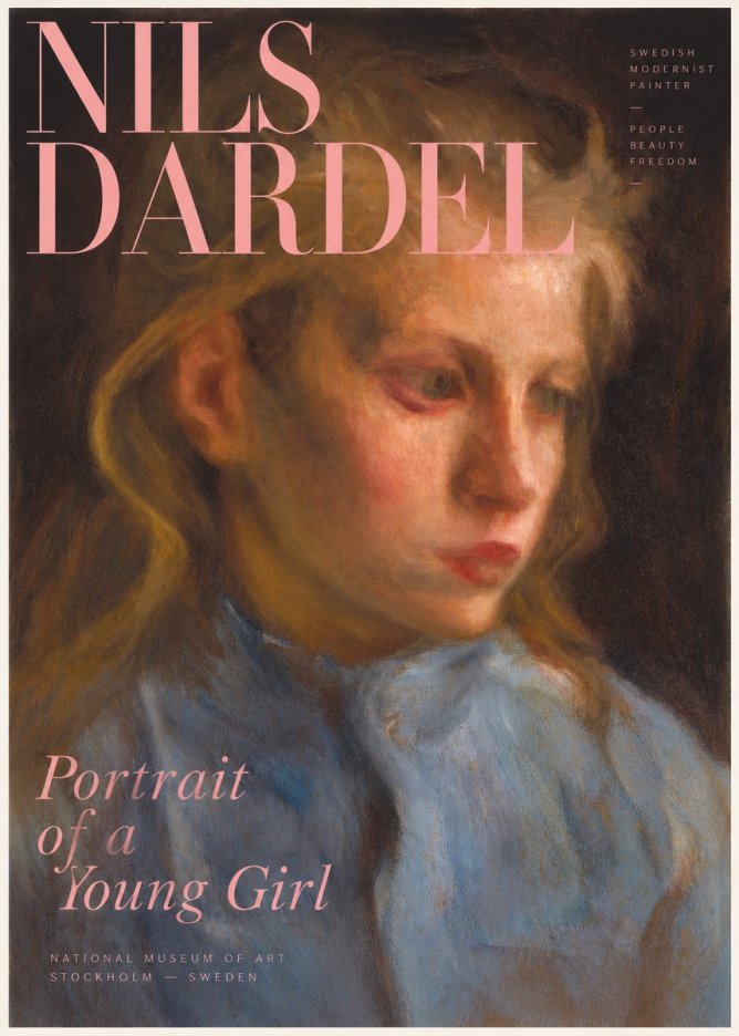 Nils Dardel Portrait of a Young Girl No2 - Affiche