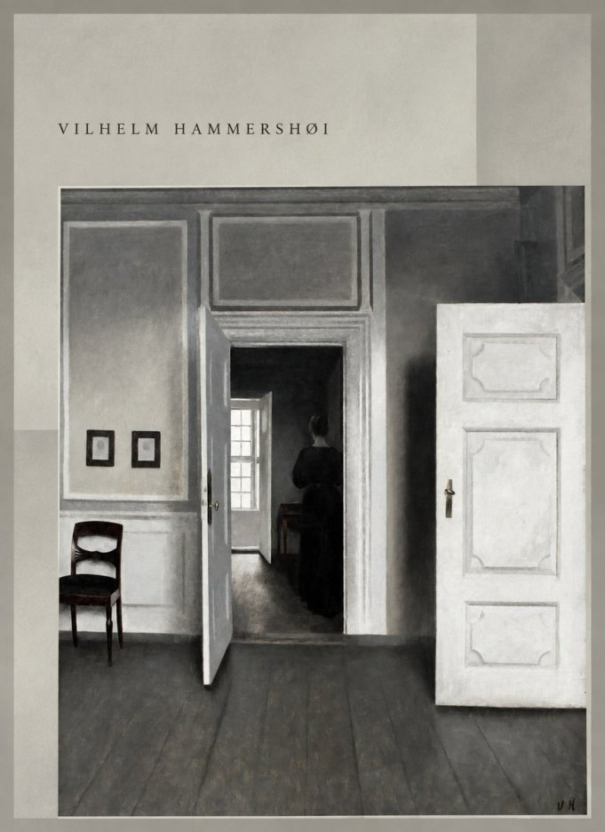 Vilhelm Hammershøi Interior with a Woman Seen from Behind No5 - Affiche