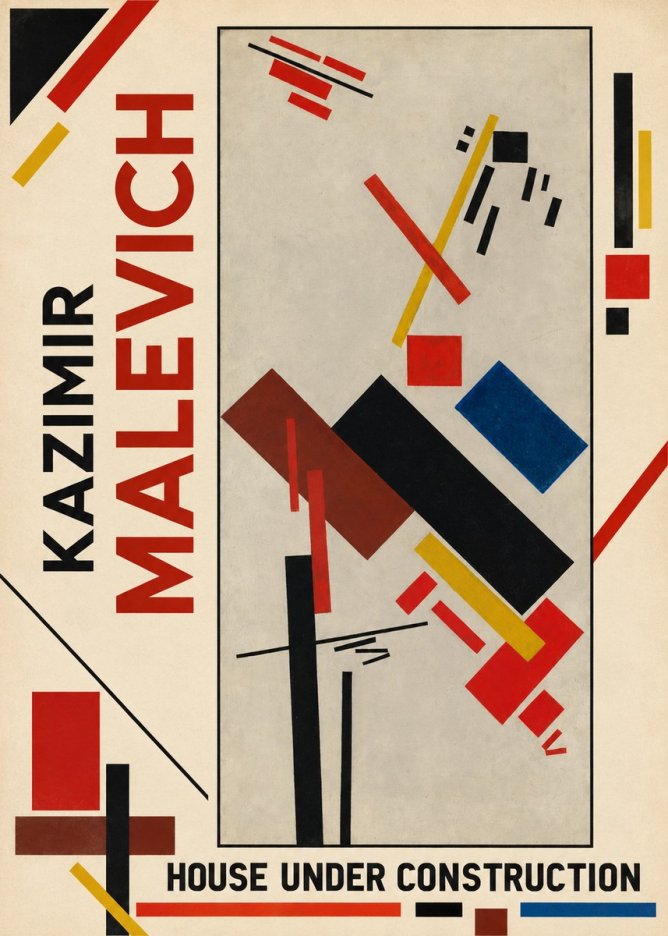 Kazimir Malevich House Under Construction No1 - Affiche