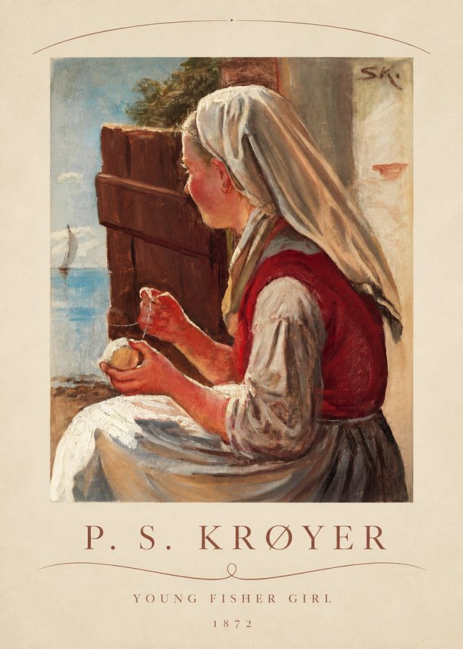 P.S. Krøyer Young Fisher Girl No3 - Affiche