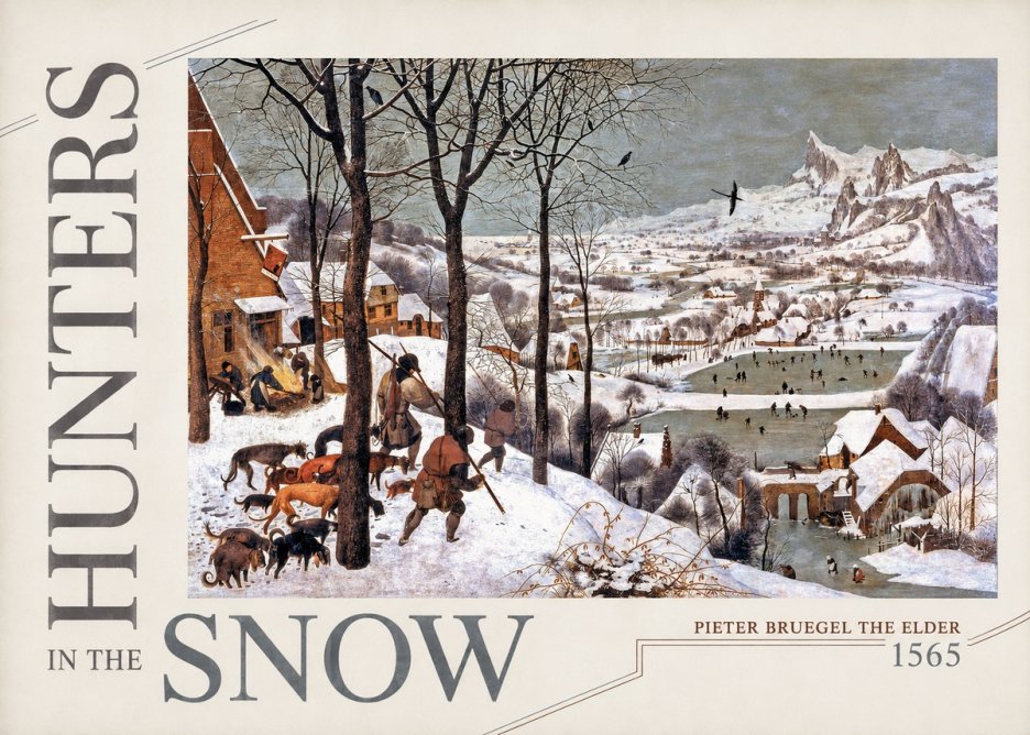 Pieter Bruegel Hunters in the Snow No5 - Affiche