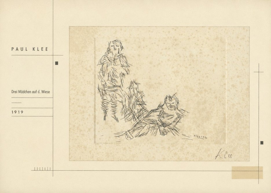 Paul Klee Drei Mädchen Auf D. Wiese No2 - Affiche