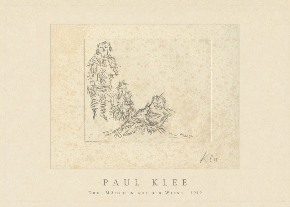 Paul Klee Drei Mädchen Auf D. Wiese No4 - Affiche