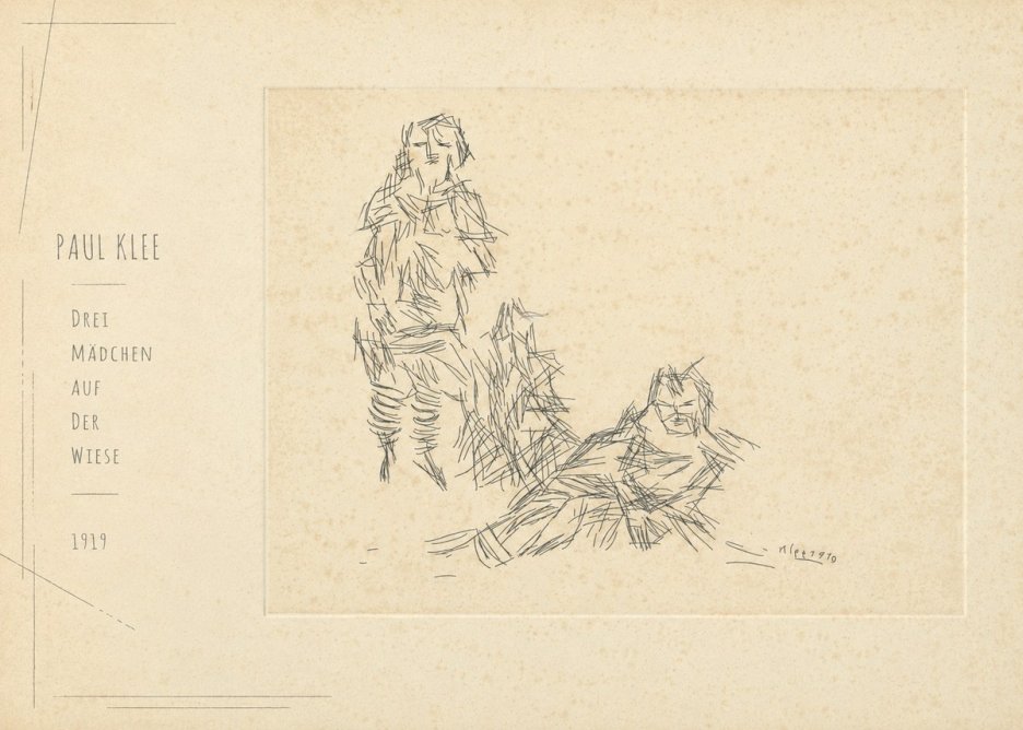 Paul Klee Drei Mädchen Auf D. Wiese No5 - Affiche