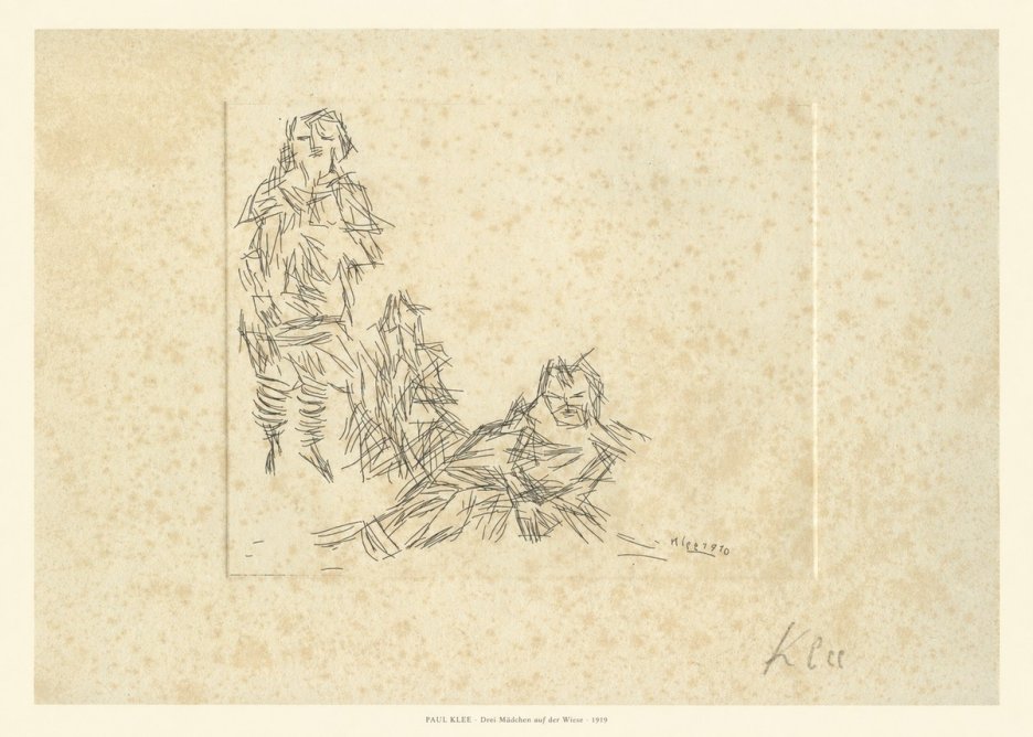 Paul Klee Drei Mädchen Auf D. Wiese No6 - Affiche