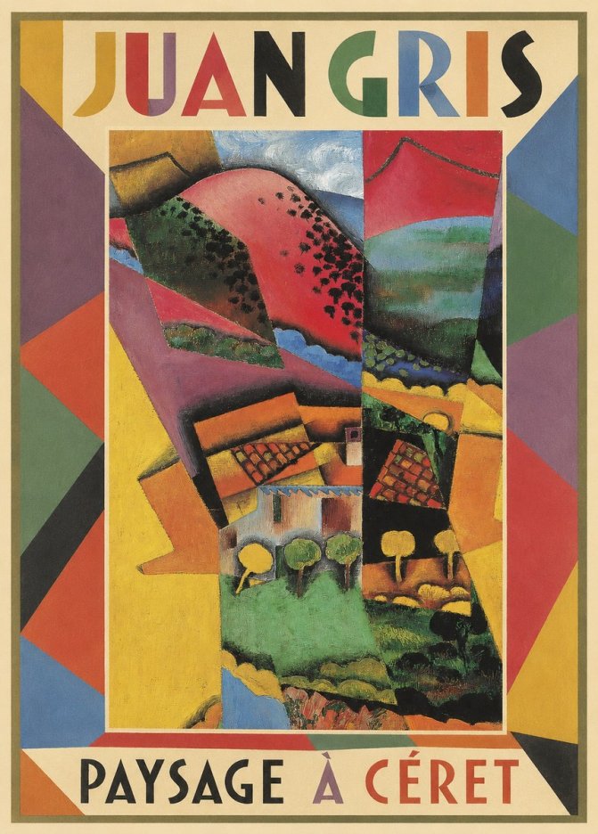 Juan Gris Paysage À Céret No1 - Affiche