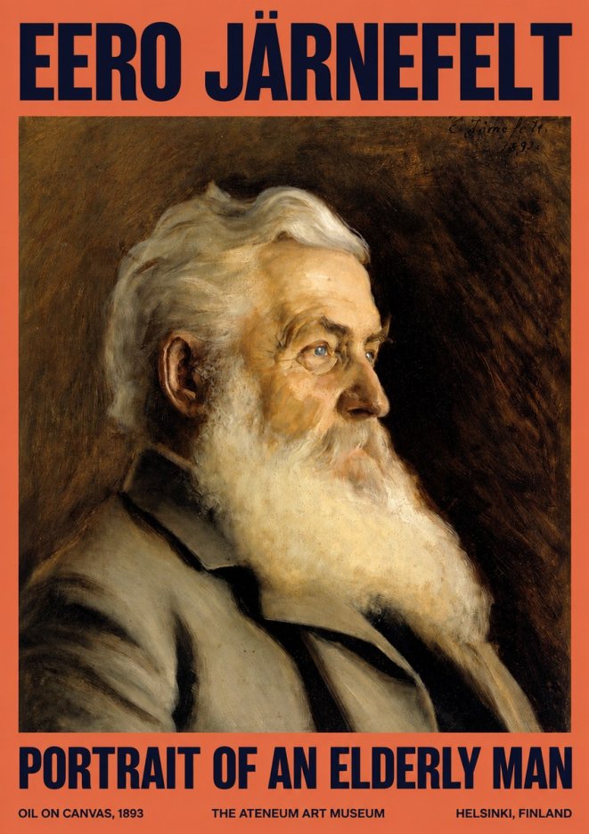 Eero Järnefelt Portrait of an Elderly Man No2 - Affiche