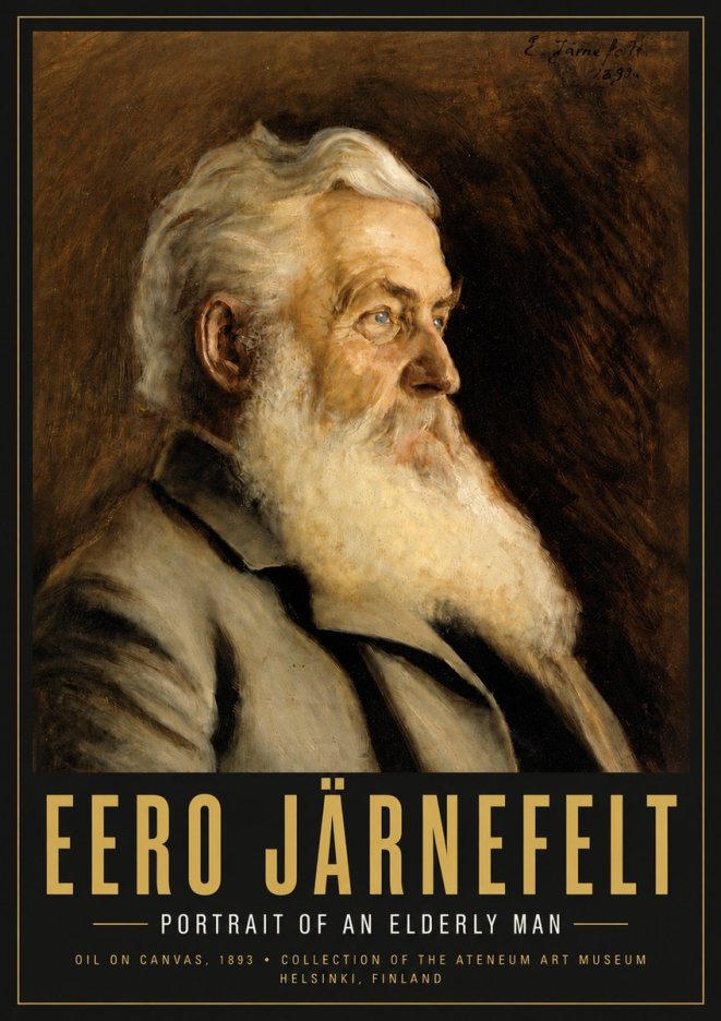 Eero Järnefelt Portrait of an Elderly Man No5 - Affiche