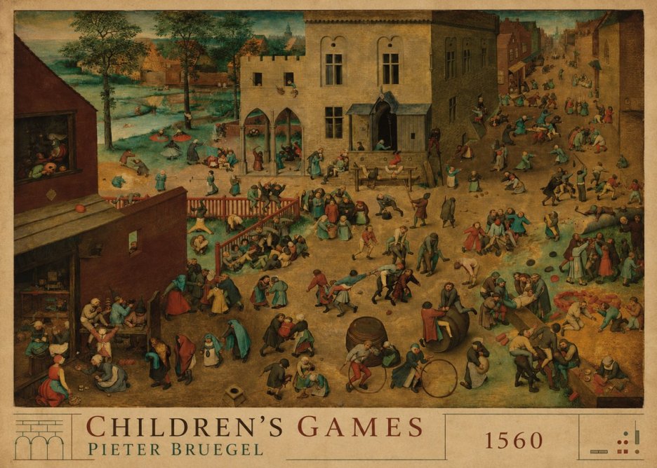 Pieter Bruegel Children's Games IV No2 - Affiche