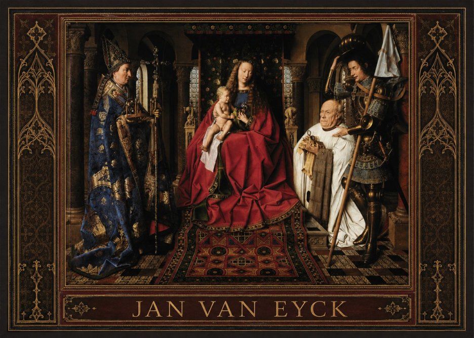 Jan van Eyck The Virgin and Child with Canon Van Der Paele No1 - Affiche