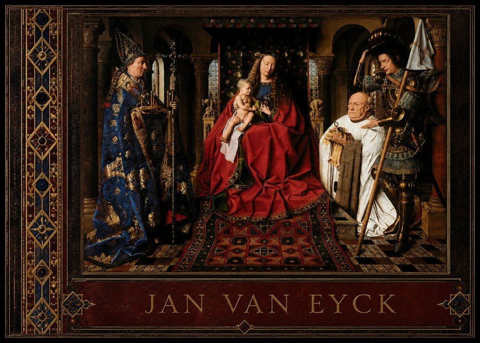 Jan van Eyck The Virgin and Child with Canon Van Der Paele No2 - Affiche