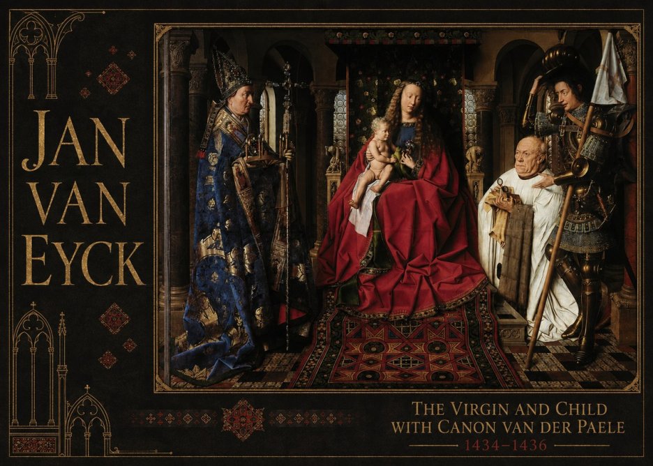 Jan van Eyck The Virgin and Child with Canon Van Der Paele No6 - Affiche