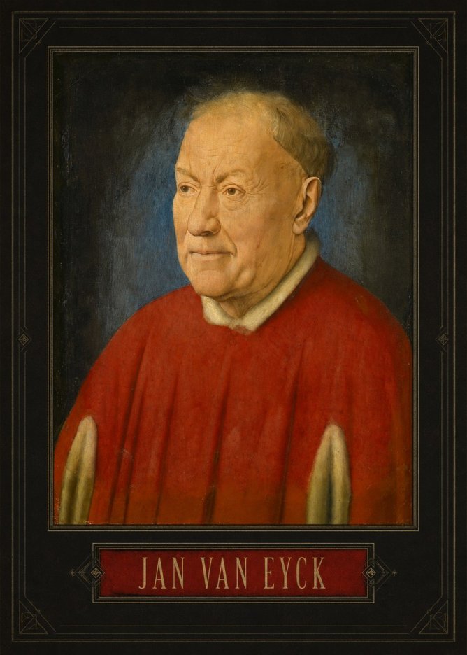 Jan van Eyck Portrait of a Man III No4 - Affiche