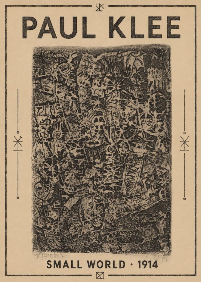 Paul Klee Small World No1 - Affiche