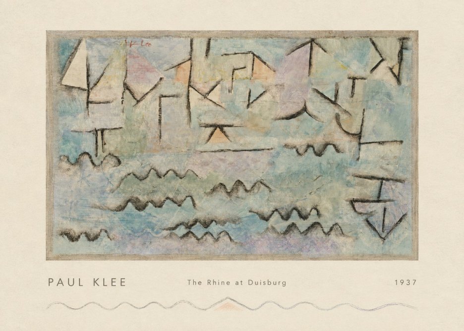 Paul Klee The Rhine at Duisburg No4 - Affiche