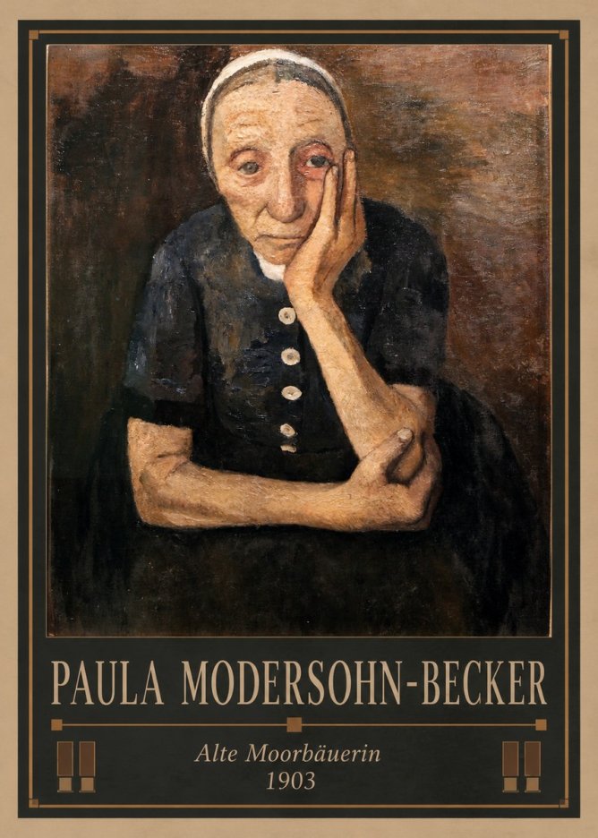 Paula Modersohn-Becker Alte Moorbäuerin No1 - Affiche