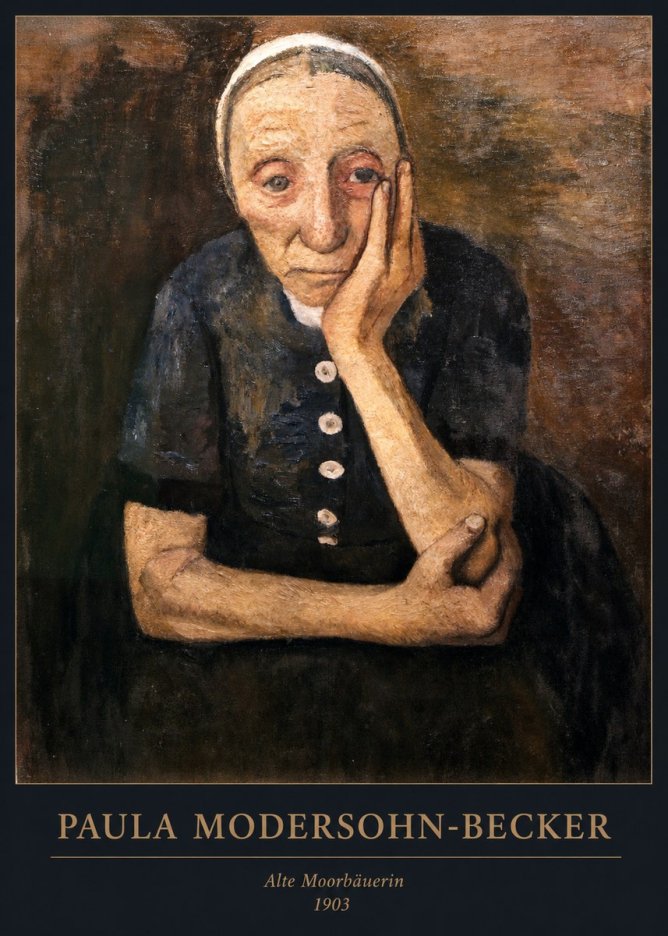 Paula Modersohn-Becker Alte Moorbäuerin No6 - Affiche