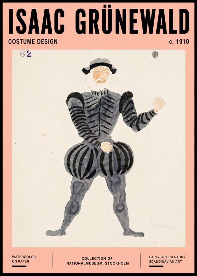 Isaac Grünewald Costume Design C. 1910 No5 - Affiche
