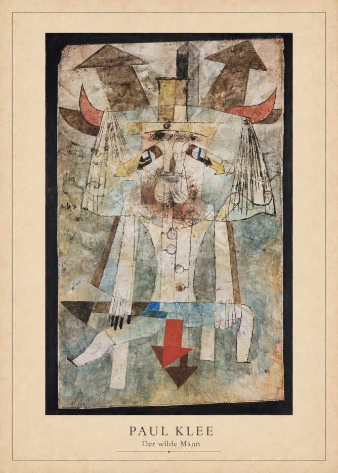 Paul Klee Der Wilde Mann No3 - Affiche