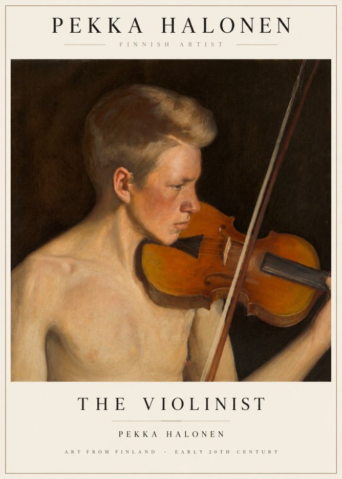 Pekka Halonen The Violinist No1 - Affiche