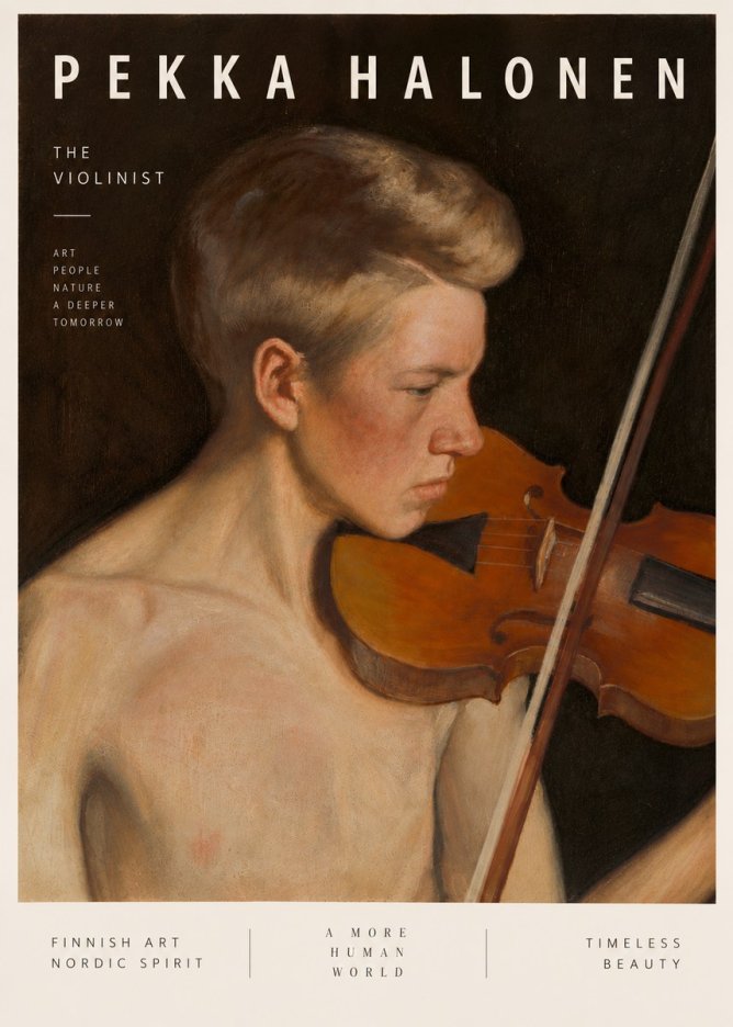 Pekka Halonen The Violinist No5 - Affiche
