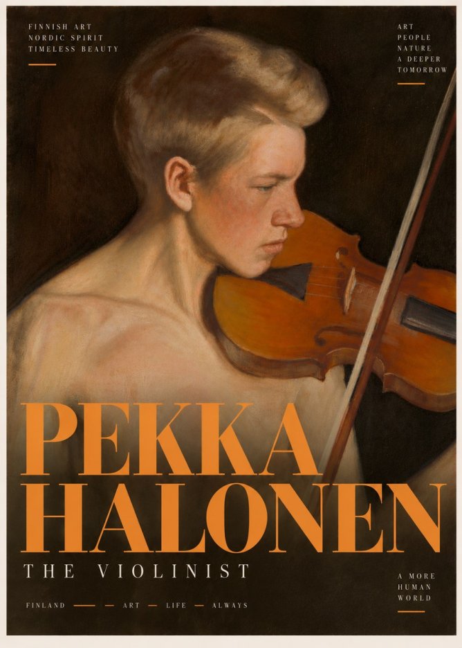Pekka Halonen The Violinist No6 - Affiche