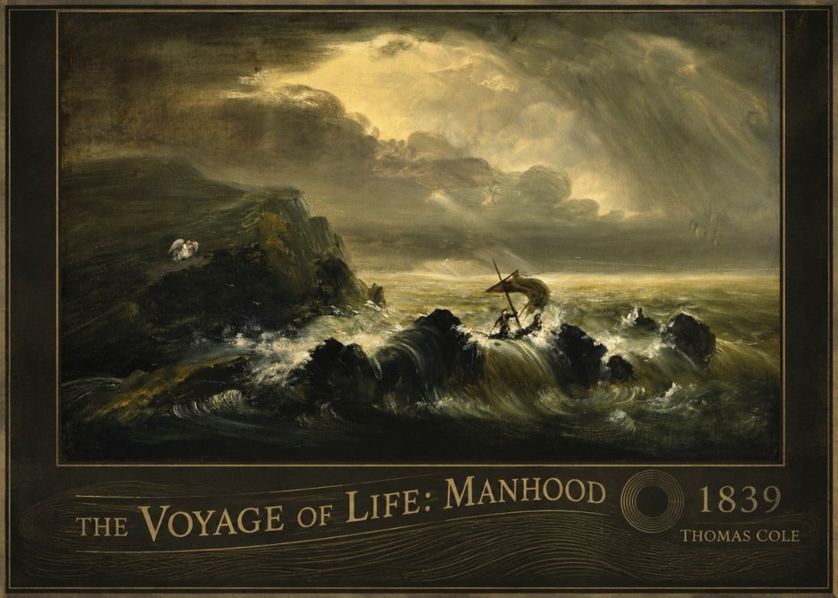 Thomas Cole The Voyage of Life: Manhood IV No6 - Affiche