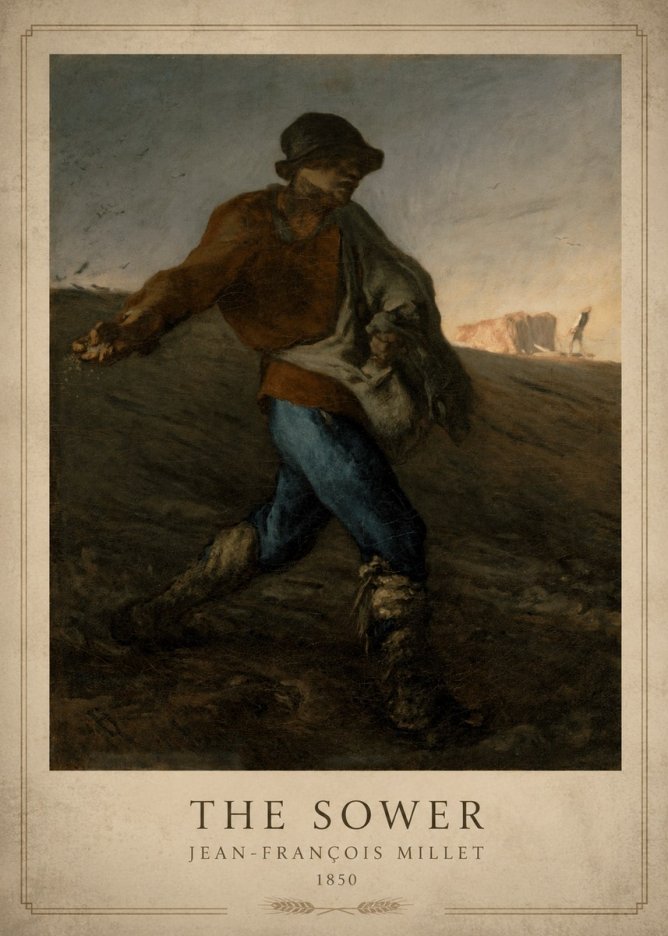Jean-François Millet The Sower II No1 - Affiche