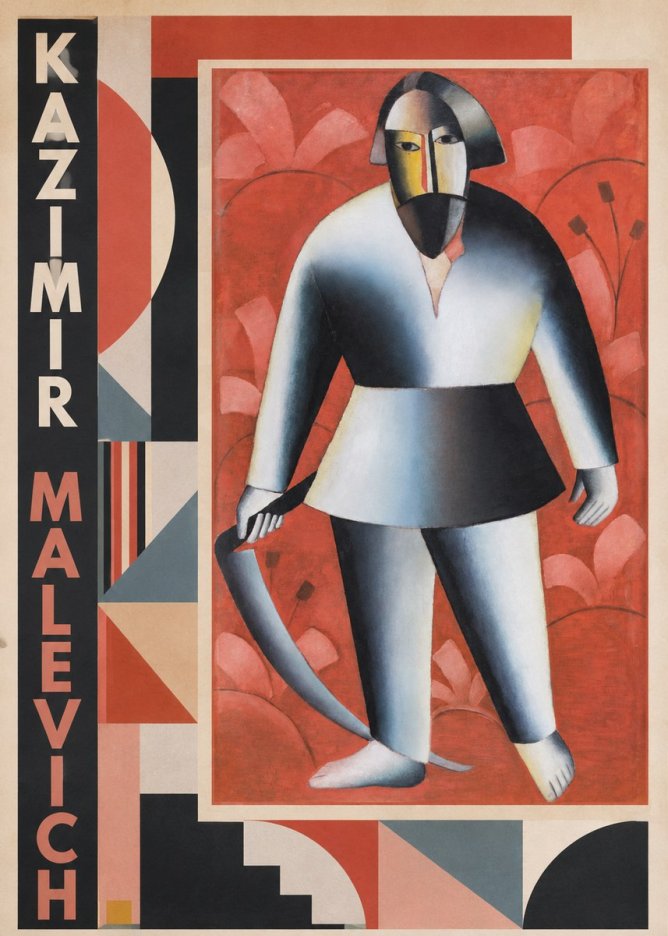 Kazimir Malevich Peasant with Scythe No2 - Affiche