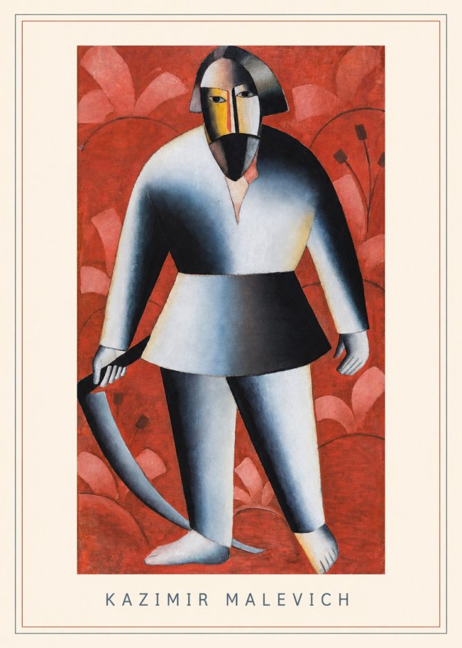 Kazimir Malevich Peasant with Scythe No3 - Affiche
