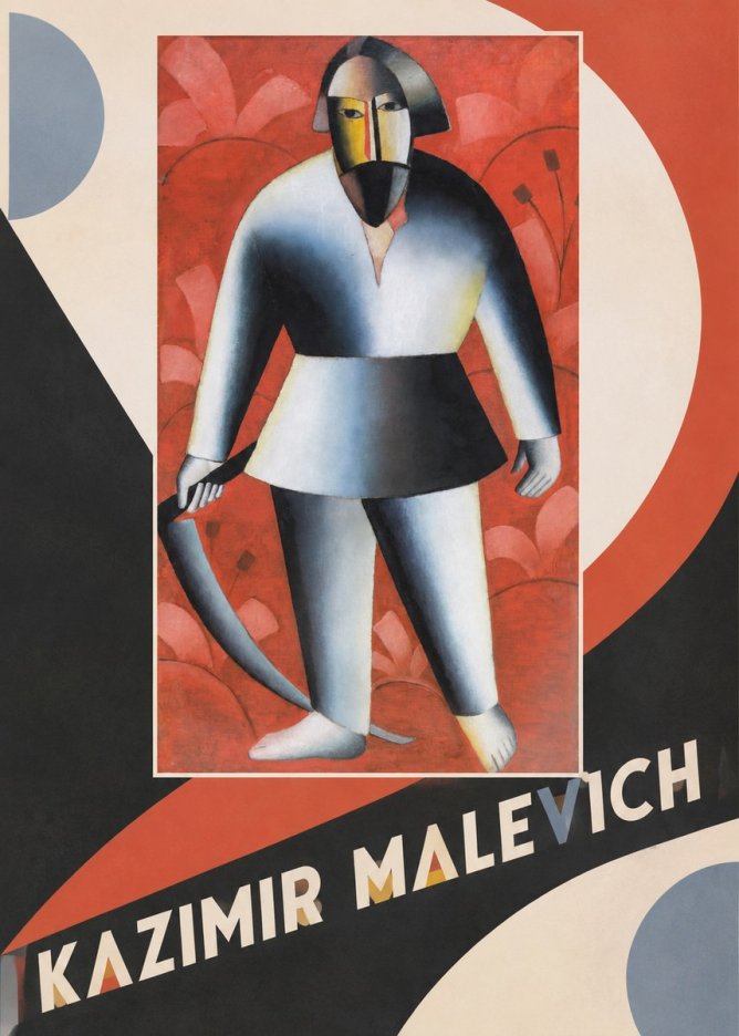 Kazimir Malevich Peasant with Scythe No4 - Affiche