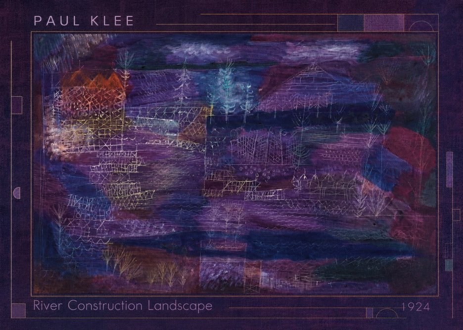 Paul Klee River Construction Landscape No1 - Affiche