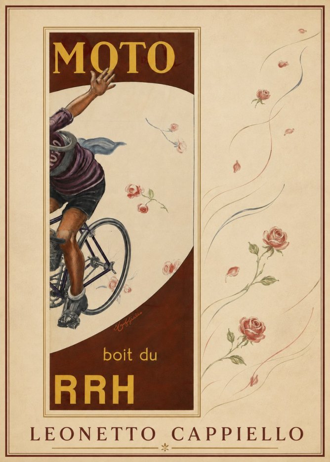 Leonetto Cappiello Moto Rrh No5 - Affiche