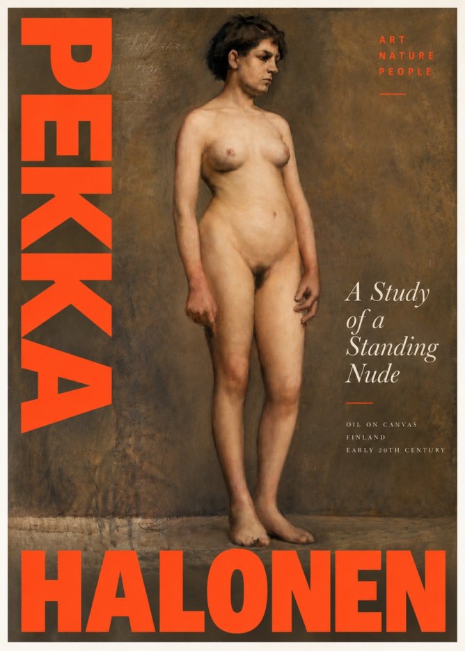 Pekka Halonen A Study of a Standing Nude No3 - Affiche
