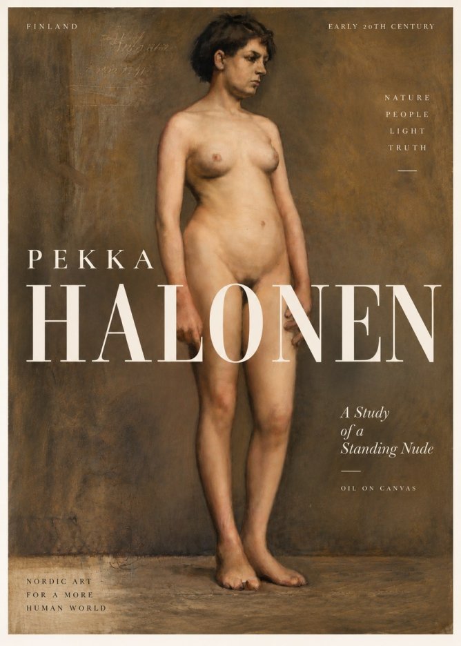 Pekka Halonen A Study of a Standing Nude No4 - Affiche