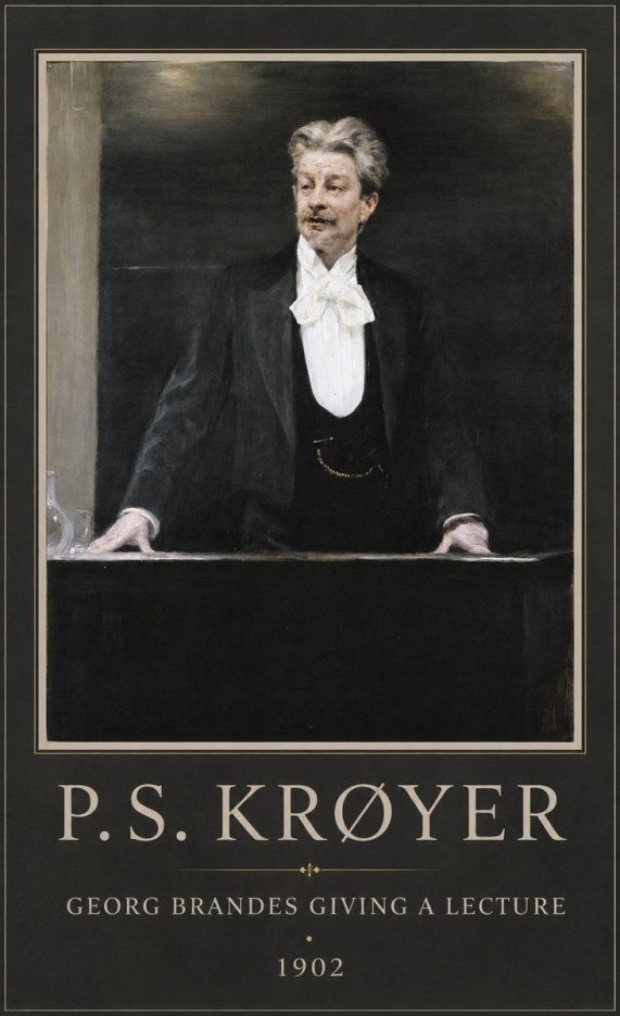 P.S. Krøyer Georg Brandes Giving a Lecture No1 - Affiche