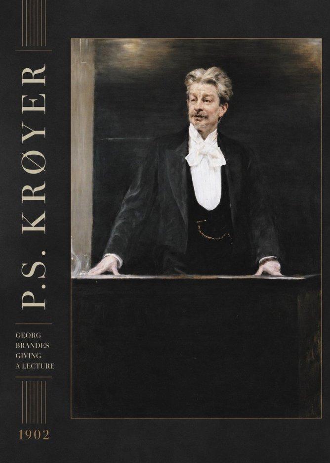 P.S. Krøyer Georg Brandes Giving a Lecture No2 - Affiche