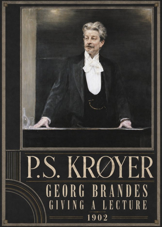 P.S. Krøyer Georg Brandes Giving a Lecture No3 - Affiche
