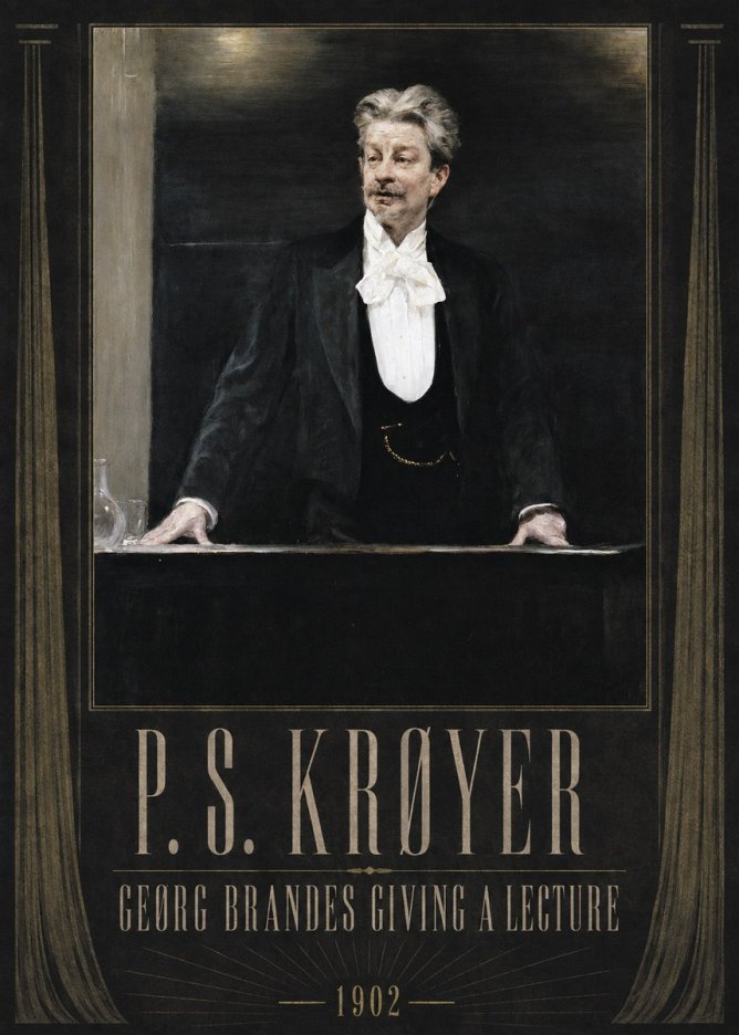 P.S. Krøyer Georg Brandes Giving a Lecture No5 - Affiche