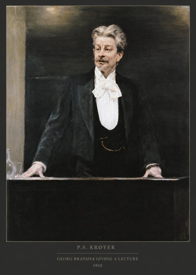 P.S. Krøyer Georg Brandes Giving a Lecture No6 - Affiche