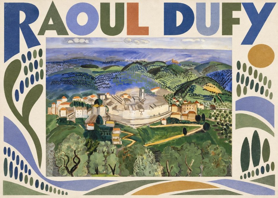 Raoul Dufy Vue De Vence No3 - Affiche
