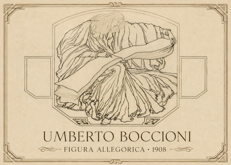 Umberto Boccioni Figura Allegorica No1 - Affiche