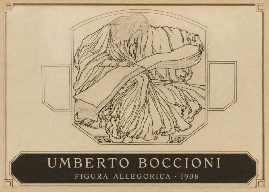 Umberto Boccioni Figura Allegorica No3 - Affiche