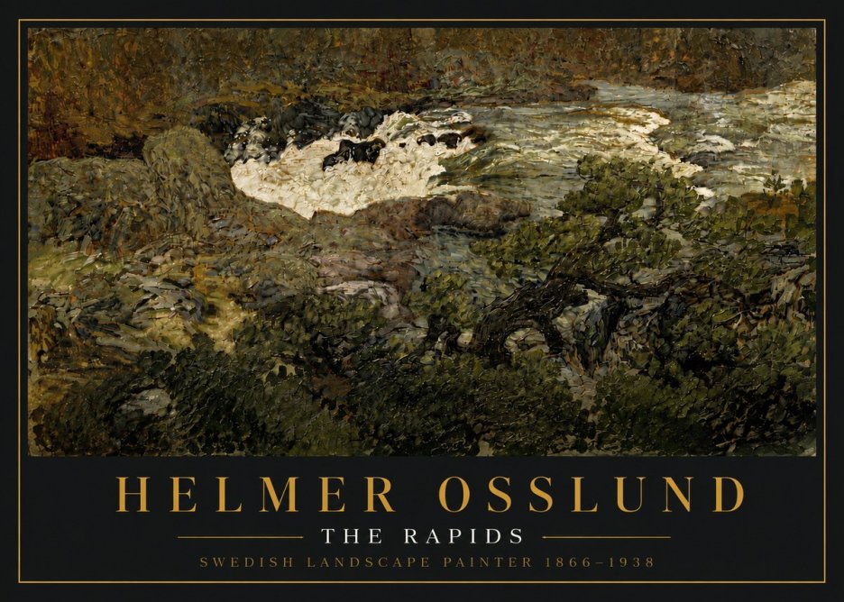 Helmer Osslund The Rapids No5 - Affiche