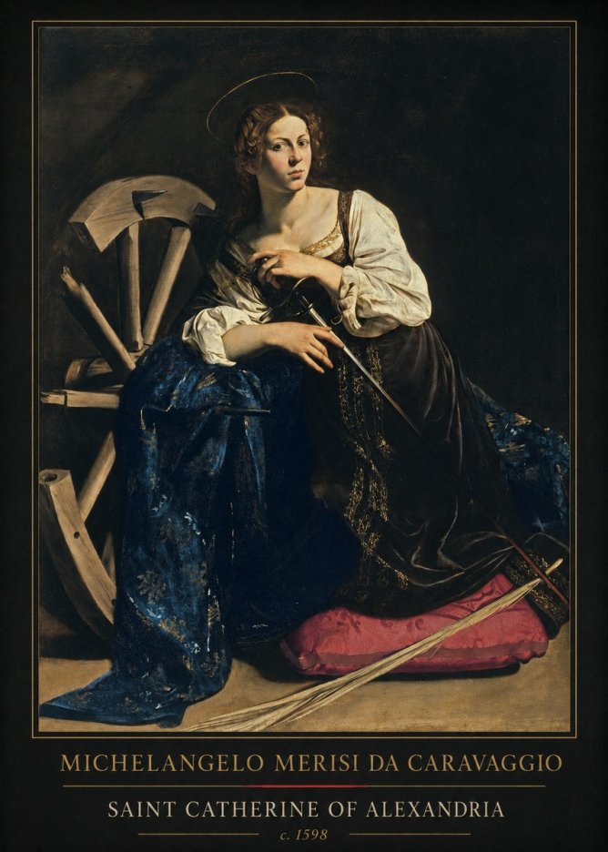 Michelangelo Merisi da Caravaggio Saint Catherine of Alexandria II No1 - Affiche