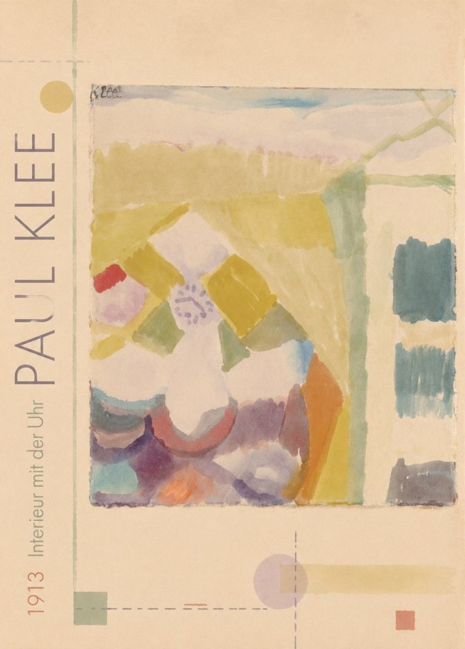 Paul Klee Interieur Mit Der Uhr I No2 - Affiche