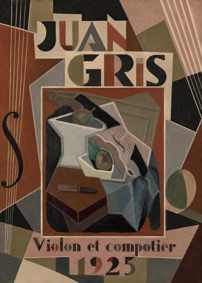 Juan Gris Violon Et Compotier No5 - Affiche