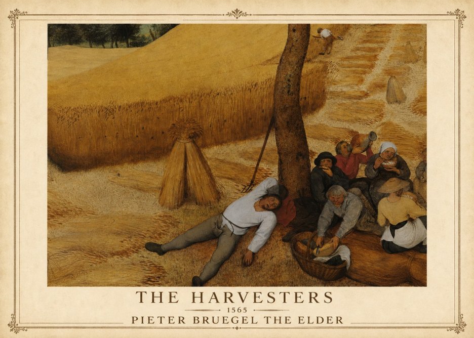 Pieter Bruegel The Harvesters V No1 - Affiche