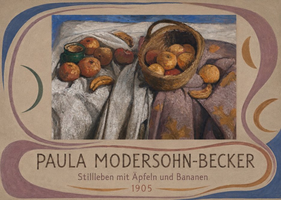 Paula Modersohn-Becker Stillleben Mit Äpfeln Und Bananen No5 - Affiche