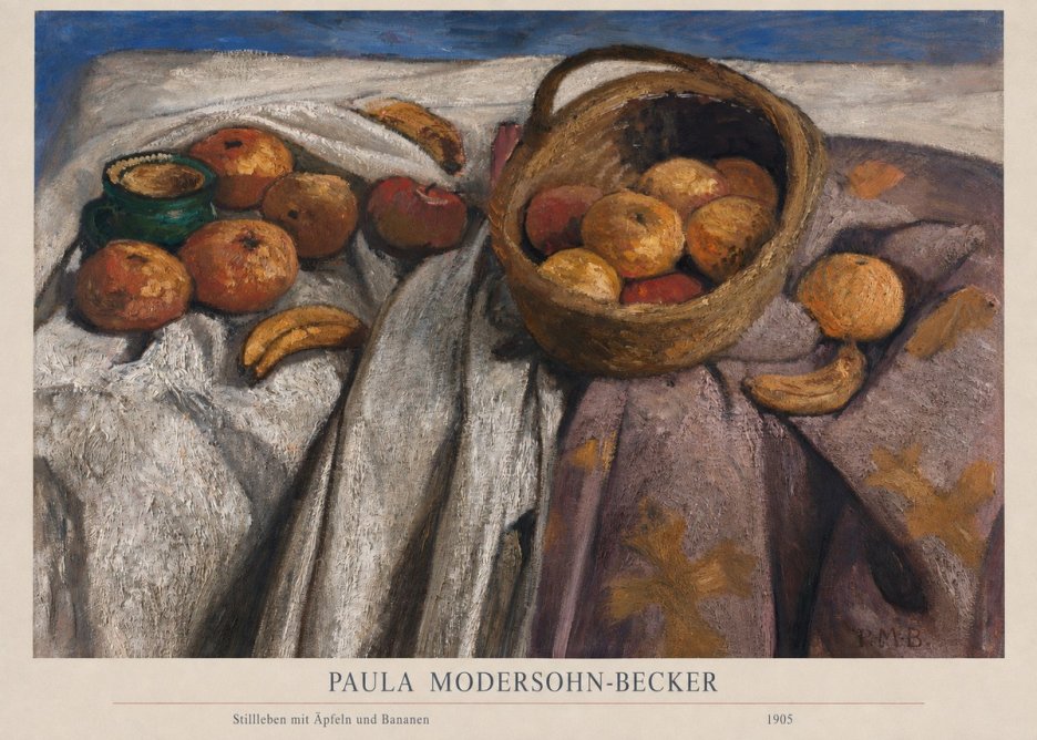 Paula Modersohn-Becker Stillleben Mit Äpfeln Und Bananen No6 - Affiche